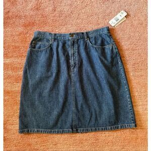 NWT Jones Jeans Lightweight Denim Skirt Blue Size 16W Summer